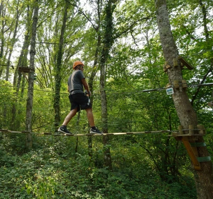 Parcours dans les arbres au CPA Lathus