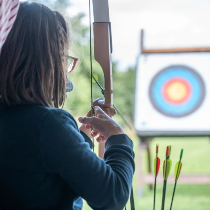 Cours de tir à l'arc au CPA Lathus